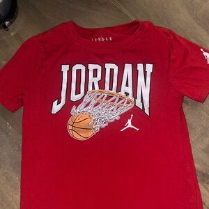Jordan Kids Red Basketball Graphic Tee
